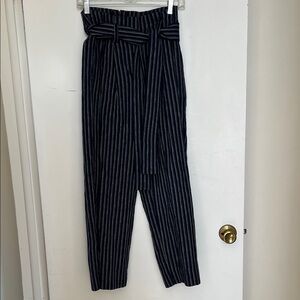 Point Sur Navy Pinstripe Trousers